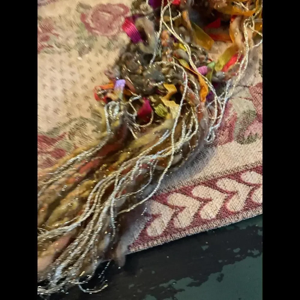 Handcrafted Colorful Yarn Scarf